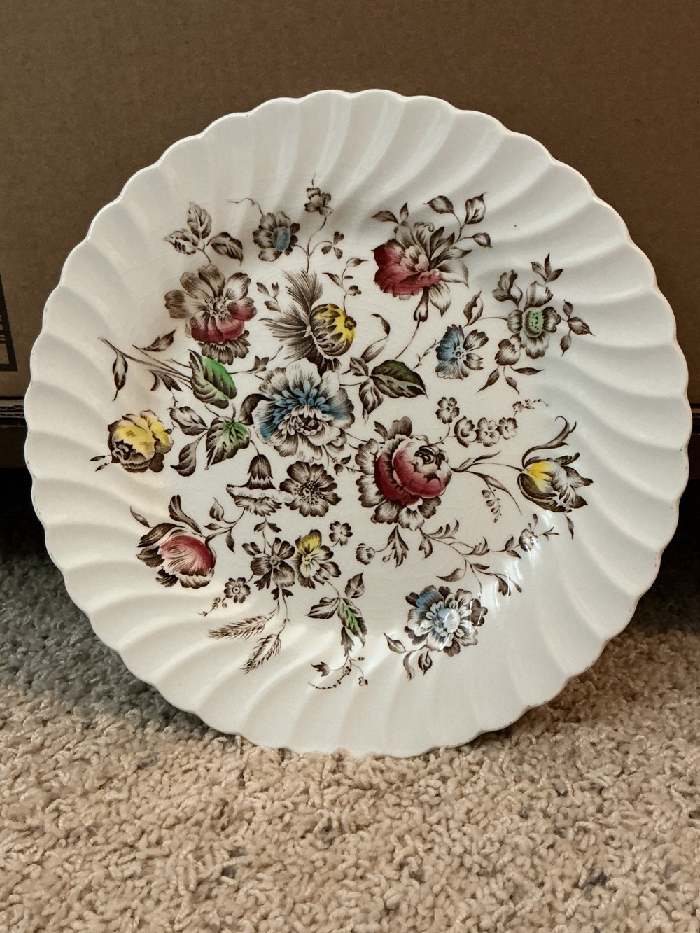 Vintage JohnsonBrothers Ironstone Dinner Plate “Staffordshire Bouquet”
